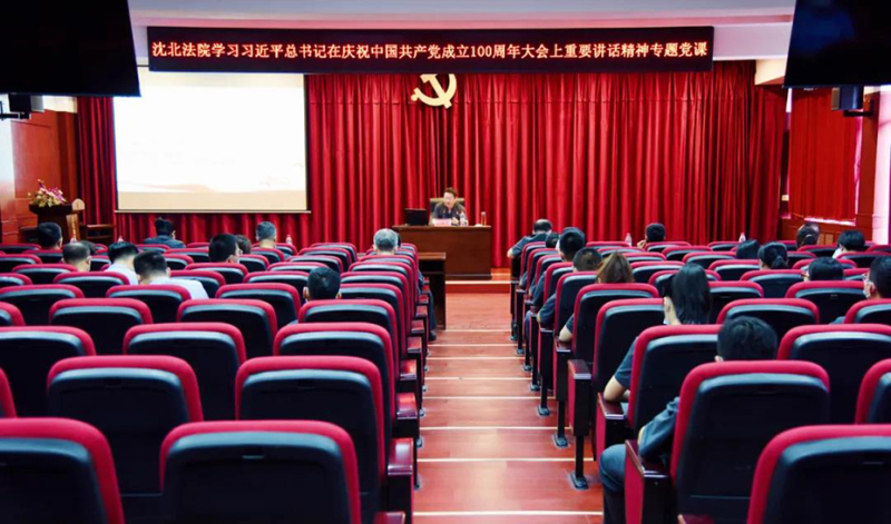 沈北新區(qū)法院院長講黨課配圖